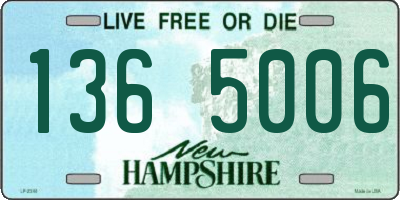 NH license plate 1365006