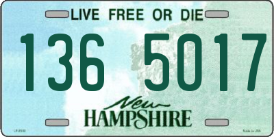 NH license plate 1365017