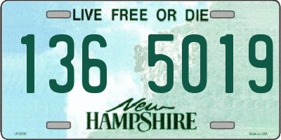 NH license plate 1365019