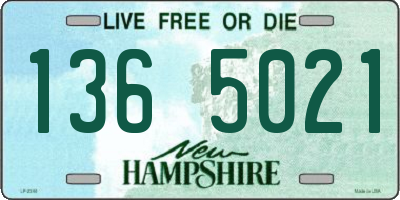 NH license plate 1365021