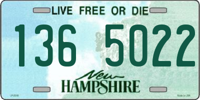 NH license plate 1365022