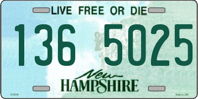 NH license plate 1365025