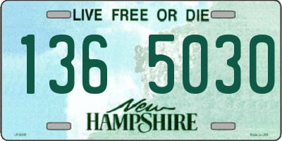 NH license plate 1365030