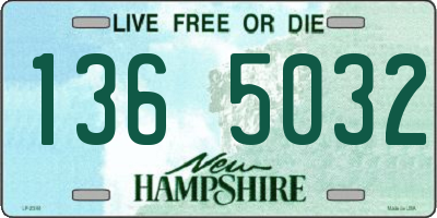 NH license plate 1365032