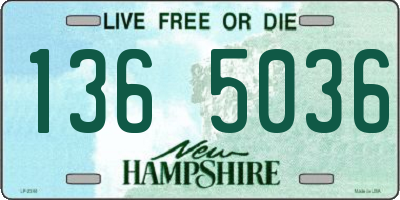 NH license plate 1365036