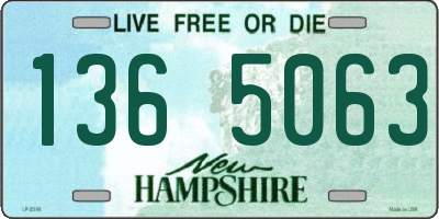 NH license plate 1365063
