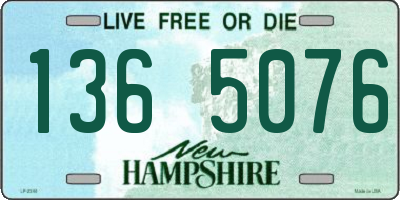 NH license plate 1365076