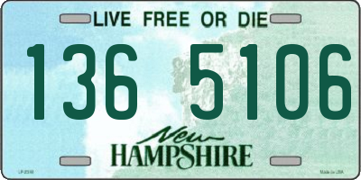 NH license plate 1365106