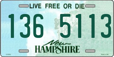 NH license plate 1365113
