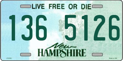 NH license plate 1365126
