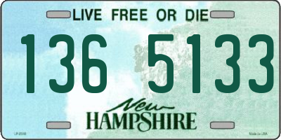 NH license plate 1365133