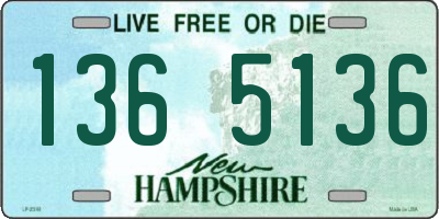 NH license plate 1365136