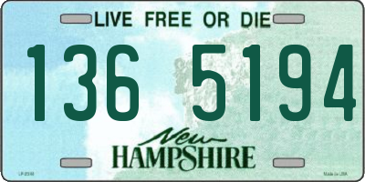 NH license plate 1365194
