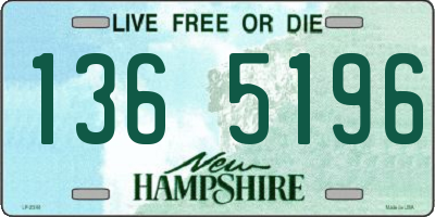NH license plate 1365196