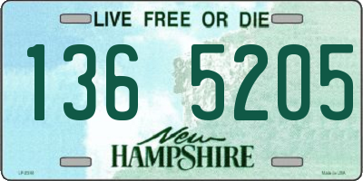 NH license plate 1365205