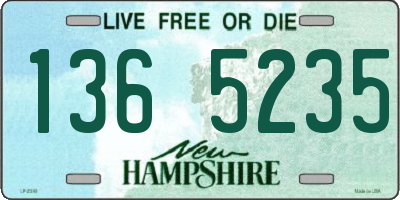 NH license plate 1365235