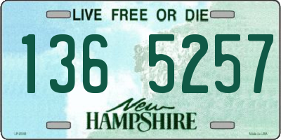 NH license plate 1365257