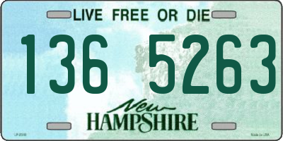 NH license plate 1365263