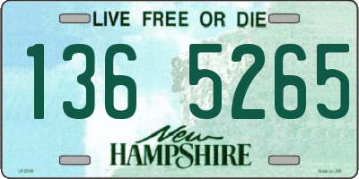 NH license plate 1365265