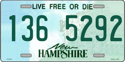 NH license plate 1365292