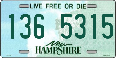 NH license plate 1365315
