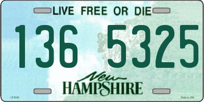 NH license plate 1365325