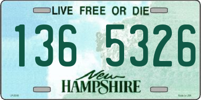 NH license plate 1365326