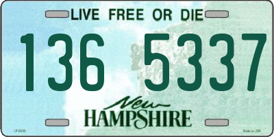 NH license plate 1365337
