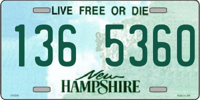NH license plate 1365360
