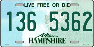 NH license plate 1365362