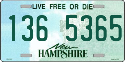 NH license plate 1365365