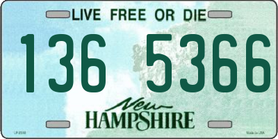 NH license plate 1365366