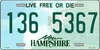 NH license plate 1365367