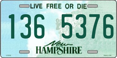 NH license plate 1365376