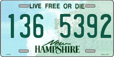 NH license plate 1365392