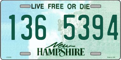 NH license plate 1365394