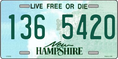 NH license plate 1365420