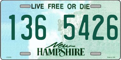 NH license plate 1365426