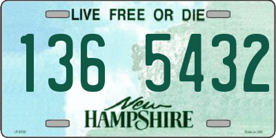 NH license plate 1365432
