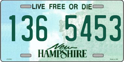 NH license plate 1365453