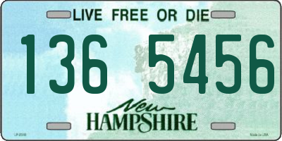 NH license plate 1365456