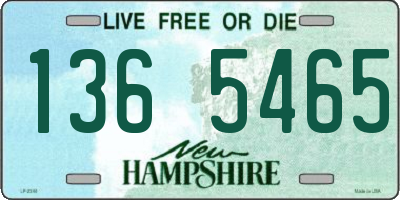 NH license plate 1365465