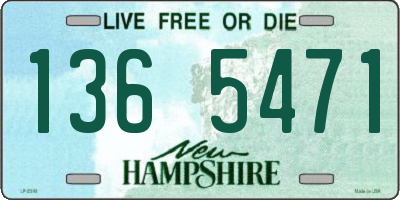 NH license plate 1365471