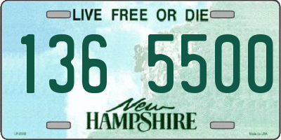 NH license plate 1365500