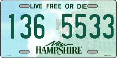 NH license plate 1365533