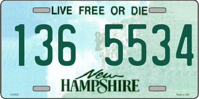 NH license plate 1365534