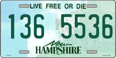 NH license plate 1365536