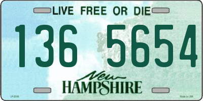 NH license plate 1365654
