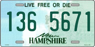 NH license plate 1365671