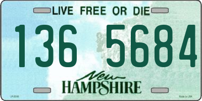 NH license plate 1365684